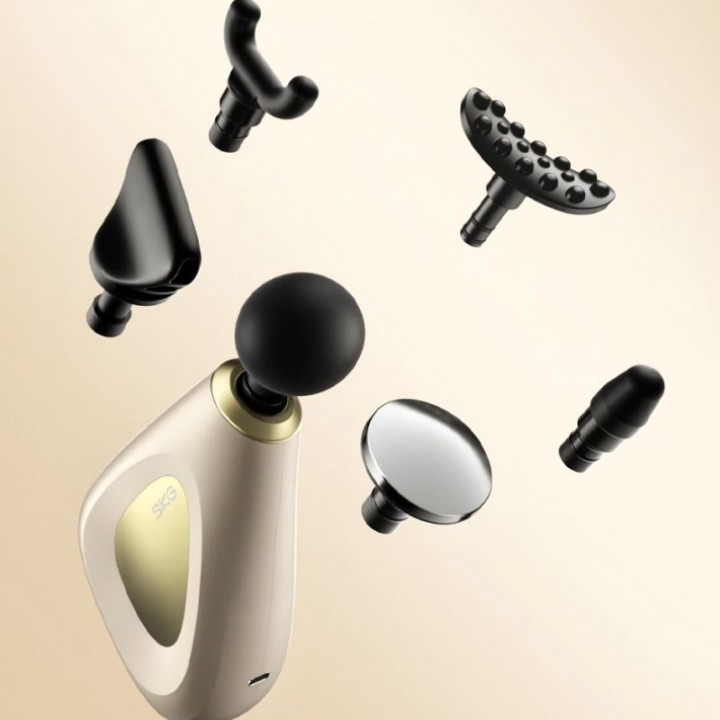 súng massage cơ cầm tay SKG F3-3 sở hữu 6 đầu massage